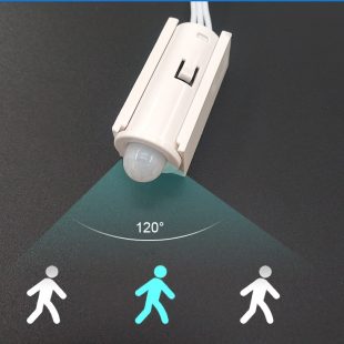 Alternative view of Cảm biến chuyển động bật tắt đèn LED thanh nhôm hệ tủ 12V vỏ trắng cao cấp DTT-HW-V01P