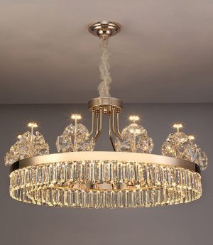 den chum treo tran pha le trang tri phong khach kieu dang chau au hien dai led e14 nhap khau cao cap dtt dc558 4