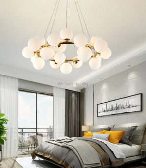 den chum thuy tinh hien dai led g4 bong trang duc cao cap trang tri phong khach phong cach bac au nordic d60cm d75cm dtt dc039e 2