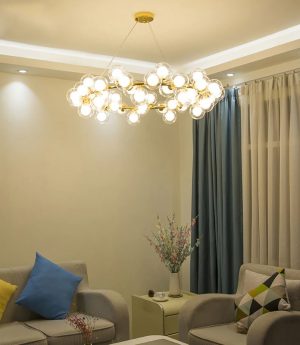den chum thuy tinh hien dai led g9 bong bong mau ho phach trang tri chung cu khach san nha hang shop thoi trang d60cm d75cm cao cap dtt dc039f 4