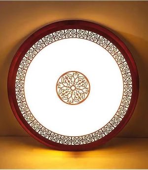 den led gan tran vien go mat tron acrylic cao cap trang tri biet thu khach san nha hang kieu dang vintage co dien dtt opt2330 5