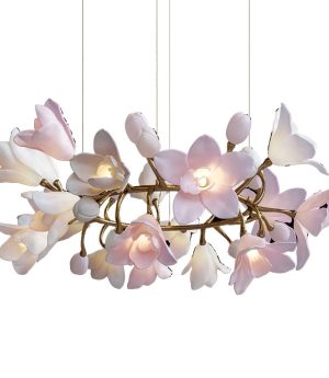 den chum gom led g9 hoa anh dao cao cap chieu sang trang tri phong an phong khach phong ngu phong cach bac au hien dai d60cm 80cm 100cm dtt dc7038 2