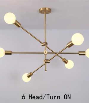 den chum hien dai led e27 6 bong dieu chinh cao cap trang tri phong khach phong ngu phong bep phong cach bac au nordic dtt dth326 4