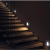 Đèn LED âm bậc cầu thang hiện đại 3w mặt tròn chiếu rọi trang trí lối đi trong nhà vỏ bạc lỗ khoét 60mm DTT-CT06 - Ảnh 3