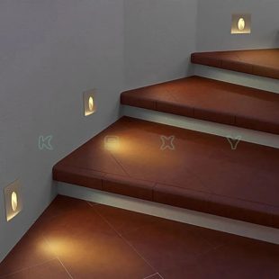Alternative view of Đèn LED chân cầu thang trong nhà 3w mặt vuông chiếu hắt trang trí hiện đại DTT-CT06V