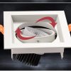 Đèn LED âm trần tán quang vuông mặt lõm xoay góc 36 độ chiếu rọi cao cấp lỗ khoét 120mm DTT-ACOBW002 - Ảnh 2