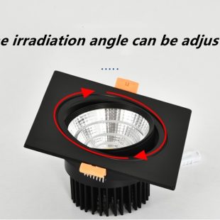 Alternative view of Đèn LED âm trần vuông spotlight xoay góc chiếu 36 độ cao cấp trang trí nội thất hiện đại phi 90mm DTT-ACOB07W02