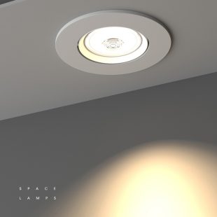 Alternative view of Đèn LED âm trần xoay góc downlight đổi màu 3000k 4000k 6500k 9w 12w vỏ trắng cao cấp DTT-AT07