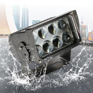 Alternative view of Đèn LED chiếu cột ngoài trời mặt chữ nhật thấu kính 10 độ 220V/12V/24V chống nước ip66 cao cấp DTT-RCV18