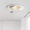 Đèn LED chiếu điểm gắn âm trần spotlight tán quang xoay góc 45 độ 7w 10w 12w cao cấp phi 90mm DTT-ACOBW01 - Ảnh 2