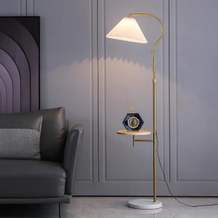 Alternative view of Đèn LED đứng sàn phòng ngủ phòng khách hiện đại chiếu rọi có bàn gỗ trang trí cao 1,65m DTT-DC14