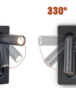 den led gan am tuong dau giuong doc sach phong ngu xoay chinh 360 do cao cap 3w goc chieu 24 do dtt 8