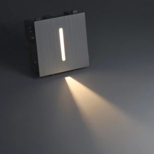 Alternative view of Đèn LED gắn chân tường âm bậc cầu thang lối đi trong nhà hiện đại 3w mặt vuông cao cấp DTT-CT07H