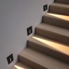 Đèn LED gắn chân tường âm bậc cầu thang lối đi trong nhà hiện đại 3w mặt vuông cao cấp DTT-CT07H - Ảnh 3