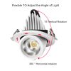 Đèn LED spotlight âm trần xoay chỉnh góc 360 độ cao cấp 7w 10w 12w chiếu hắt hiện đại chip COB DTT-A360 - Ảnh 2