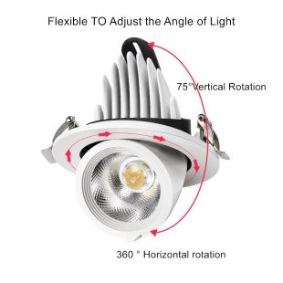 Alternative view of Đèn LED spotlight âm trần xoay chỉnh góc 360 độ cao cấp 7w 10w 12w chiếu hắt hiện đại chip COB DTT-A360