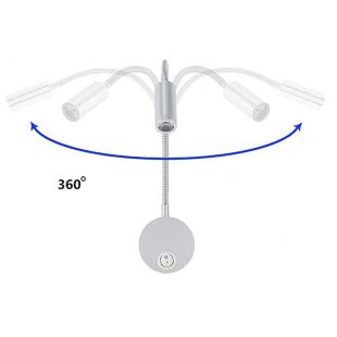 Alternative view of Đèn LED spotlight gắn tường đầu giường đọc sách xoay chỉnh cao cấp góc chiếu 30 độ trang trí hiện đại DTT-DS01