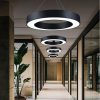 Đèn LED treo trần thả hiện đại hình vòng tròn chiếu sáng trang trí văn phòng tiền sảnh công ty cao cấp D600xH80mm DTT-DE500TR - Ảnh 3