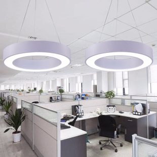 Alternative view of Đèn LED treo trần thả hiện đại hình vòng tròn chiếu sáng trang trí văn phòng tiền sảnh công ty cao cấp D600xH80mm DTT-DE500TR