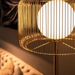 Alternative view of Đèn sàn đứng góc tường hiện đại mạ vàng trang trí phòng khách phòng ngủ LED E14 cao 1,5m cao cấp DTT-DC28