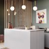 Đèn thả gắn trần hiện đại bóng thủy tinh mờ E27 LED chiếu sáng trang trí nội thất đơn giản Bắc Âu D200mm DTT-210G - Ảnh 3
