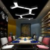 Đèn thả gắn trần LED chiếu sáng văn phòng salon tóc trung tâm thể hình quán games trang trí hiện đại hình chữ Y D600mm DTT-DE500Y - Ảnh 3