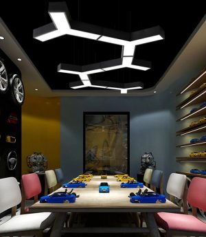 den tha gan tran led chieu sang van phong salon toc trung tam the hinh quan games trang tri hien dai hinh chu y d600mm dtt de500y 4