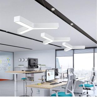 Alternative view of Đèn thả gắn trần LED chiếu sáng văn phòng salon tóc trung tâm thể hình quán games trang trí hiện đại hình chữ Y D600mm DTT-DE500Y