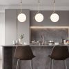 Đèn thả thủy tinh hiện đại gắn trần hắt sáng đầu giường phòng ngủ trang trí nội thất LED E27 D200mm DTT-210B1 - Ảnh 2