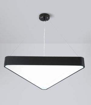 den tha van phong treo tran hien dai hinh tam giac led vo den d600 x h80mm trang tri cao cap dtt de500tg 1