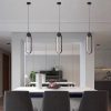 Đèn treo thả tab đầu giường gắn trần hiện đại hình elip LED ánh sáng đổi màu 3000k 6500k 15W vỏ đen vỏ trắng cao cấp DTT-DG01F - Ảnh 2