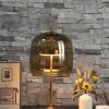 Đèn bàn decor đầu giường bàn học phòng ngủ hiện đại chụp thủy tinh màu hổ phách LED cao cấp DTT-DN68 - Ảnh 3