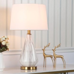 Alternative view of Đèn bàn decor phòng khách phòng ngủ nội thất hiện đại E27 AC95-265V màu vân đá cao cấp DTT-DN1001