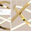 Đèn chùm treo thả trần hiện đại vòng tam giác vỏ GOLD LED trang trí phòng khách phòng ngủ cao cấp DTT-DC71 - Ảnh 2