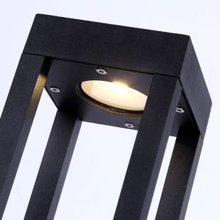 Alternative view of Đèn nấm trang trí vuông hiện đại LED vỏ đen chiếu sáng sân vườn bãi cỏ biệt thự công viên chống nước cao cấp DTT-SVT06