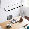 Đèn thả bàn ăn hiện đại treo trần LED hắt sáng trang trí phòng ăn cao cấp dây dài 1m D70cm vỏ đen vỏ trắng DTT-BA061 - Ảnh 2