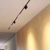 Thanh ray nam châm từ tính U nổi treo thả trần D20 dài 1m vỏ đen cao cấp - Ảnh 3