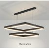 Đèn chùm hiện đại treo trần hắt sáng trang trí phòng khách cao cấp 60cm 80cm vỏ đen DTT-DC209 - Ảnh 2