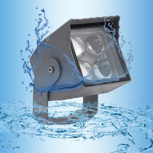 Alternative view of Đèn LED chiếu cột ngoài trời mặt vuông góc hẹp 15 độ 12W 220V/12V/24V IP66 cao cấp trang trí hiện đại DTT-RCV12