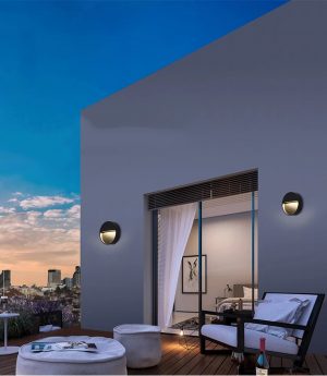 den led gan chan tuong bac cau thang ngoai troi 6w mat tron hien dai chong nuoc ip65 3000k cao cap dtt oct01 2