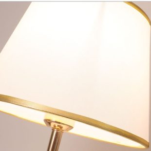 Alternative view of Đèn bàn phòng ngủ hiện đại LED E27 thân thủy tinh chụp vải thiết kế đơn giản phong cách Châu Âu DTT-TT01