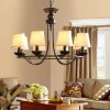 Đèn chùm trang trí phòng ăn phòng ngủ phòng khách phong cách Châu Âu vintage chụp vải LED E14 cao cấp DTT-DC903 - Ảnh 2