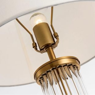 Alternative view of Đèn ngủ đầu giường để bàn thân thủy tinh chụp vải LED trang trí nội thất cao cấp DTT-DB004