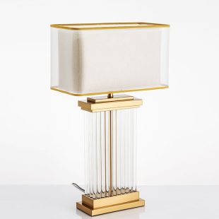 Alternative view of Đèn ngủ thủy tinh kiểu dáng Bắc Âu để tab đầu giường hiện đại chụp vải LED E27 trang trí cao cấp DTT-716