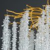 Đèn chùm pha lê trang trí LED G9 thiết kế phong cách Châu Âu hậu hiện đại 60cm 80cm 100cm 120cm DTT-YE105 - Ảnh 3
