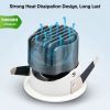 Đèn LED COB âm trần chiếu rọi góc hẹp xoay góc 30 độ lỗ khoét 75mm D85mm H77mm 7w 10w chip Bridgelux nguồn Done cao cấp DTT-ATCCE76 - Ảnh 3