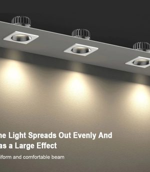 den led cob am tran mat vuong tan quang xoay goc lo khoet 90mm goc chieu 36 do 7w 12w 15w chip bridgelux nguon done cao cap dtt atcvp90 4