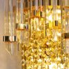 Đèn tường pha lê K9 cao cấp trang trí nội thất phong cách Châu Âu vỏ GOLD thép không gỉ dài 45cm DTT-PLX19 - Ảnh 2