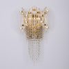 Đèn tường pha lê K9 cao cấp trang trí nội thất phong cách Châu Âu vỏ GOLD thép không gỉ dài 45cm DTT-PLX19 - Ảnh 3