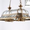 Đèn đồng treo trần thả bàn ăn cổ điển bóng LED E14 chiếu sáng nội thất khách sạn biệt thự cao cấp D68xH48cm DTT-TL-SW-D10 - Ảnh 2